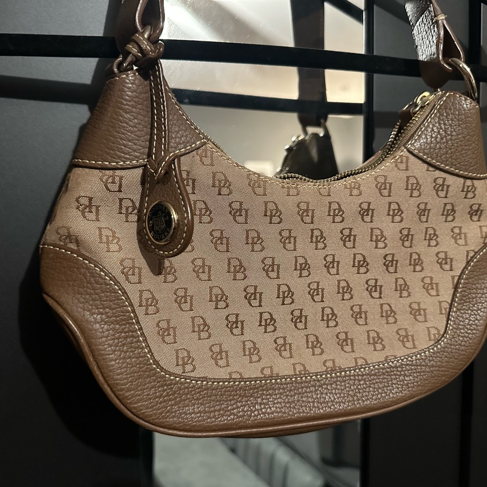 Dooney & Bourke Brown Hobo Bag with Signature Monogram